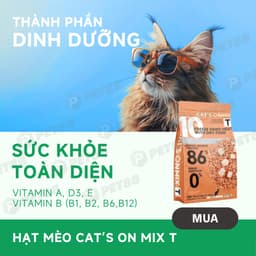 Hạt cho mèo cao cấp Cat's On Mix T - 1,4kg - MÉO CHÒ UNI 3