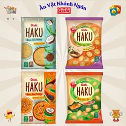Snack Bánh Gạo Nướng Haku Oishi Đủ Vị Dạng Túi Tiện Lợi 138g-150g- HÀNG CHÍNH HÃNG 1