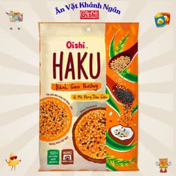 Snack Bánh Gạo Nướng Haku Oishi Đủ Vị Dạng Túi Tiện Lợi 138g-150g- HÀNG CHÍNH HÃNG 4