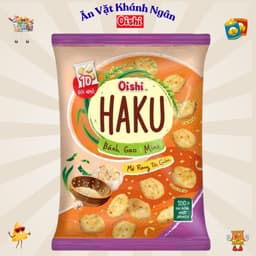 Snack Bánh Gạo Nướng Haku Oishi Đủ Vị Dạng Túi Tiện Lợi 138g-150g- HÀNG CHÍNH HÃNG 3
