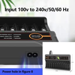 Bộ Sạc Pin Tiểu MS-812A (12 Khe) và Bộ Sạc Pin Tiểu SealPower SNDG-245 5