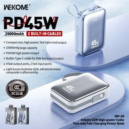 Pin dự phòng Sạc nhanh 45W WEKOME WP-50 20.000mAh và 100W Deiog DY-209 25.000mah 1