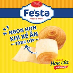Bánh mì hoa cúc ngàn lớp Festa Richy túi 3 bánh (120g) - HÀNG CHÍNH HÃNG 6