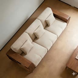 Ghế sofa gỗ tự nhiên đệm nỉ VUADECOR VS104 6