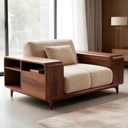 Ghế sofa gỗ tự nhiên đệm nỉ VUADECOR VS104 7