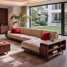 Ghế sofa góc gỗ tự nhiên đệm nỉ VUADECOR VS105 4