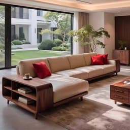 Ghế sofa góc gỗ tự nhiên đệm nỉ VUADECOR VS105 3
