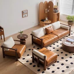 Ghế sofa gỗ tự nhiên đệm nỉ, da VUADECOR VS106 4