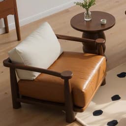 Ghế sofa gỗ tự nhiên đệm nỉ, da VUADECOR VS106 3