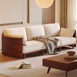 Ghế sofa gỗ tự nhiên đệm nỉ, da VUADECOR VS107 2