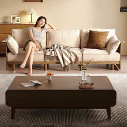 Ghế sofa gỗ tự nhiên đệm nỉ, da VUADECOR VS107 9