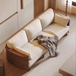 Ghế sofa gỗ tự nhiên đệm nỉ, da VUADECOR VS107 8
