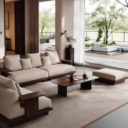Ghế sofa gỗ tự nhiên đệm nỉ, da VUADECOR VS108 6