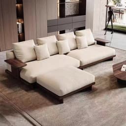 Ghế sofa gỗ tự nhiên đệm nỉ, da VUADECOR VS108 8