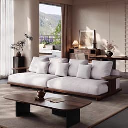 Ghế sofa gỗ tự nhiên đệm nỉ, da VUADECOR VS108 4
