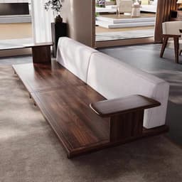 Ghế sofa gỗ tự nhiên đệm nỉ, da VUADECOR VS108 3