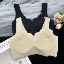 [SẴN MÚT] Áo Bra Su Thạch Quảng Châu Không Gọng, Đệm Mút Mỏng, Dây Bản To Dưới 55kg Mã 5501 8