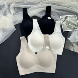 [SẴN MÚT] Áo Bra Su Thạch Quảng Châu Không Gọng, Đệm Mút Mỏng, Dây Bản To Dưới 55kg Mã 5501 4