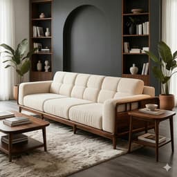 Ghế sofa gỗ tự nhiên đệm nỉ, da VUADECOR VS109 8