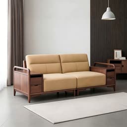 Ghế sofa gỗ tự nhiên đệm nỉ VUADECOR VS110 4