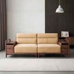 Ghế sofa gỗ tự nhiên đệm nỉ VUADECOR VS110 2