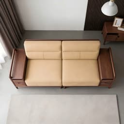 Ghế sofa gỗ tự nhiên đệm nỉ VUADECOR VS110 5