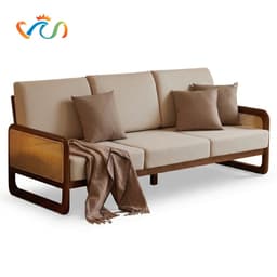 Ghế sofa gỗ tự nhiên phối mây VUADECOR VS111 1