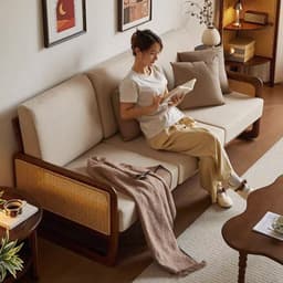 Ghế sofa gỗ tự nhiên phối mây VUADECOR VS111 4