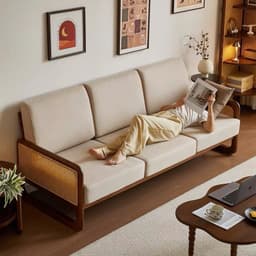 Ghế sofa gỗ tự nhiên phối mây VUADECOR VS111 3