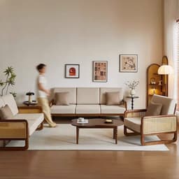 Ghế sofa gỗ tự nhiên phối mây VUADECOR VS111 7