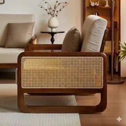 Ghế sofa gỗ tự nhiên phối mây VUADECOR VS111 8