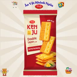 Bánh Kenju 2 lớp Nhân Gà Phô Mai Nướng Túi 216g- HÀNG CHÍNH HÃNG 2