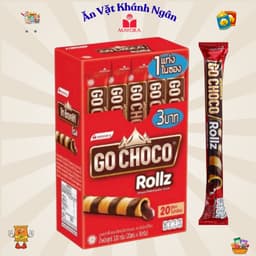 Bánh Quế Xốp Kem Socola Gochoco Rollz Mayora 250g - HÀNG CHÍNH HÃNG 1