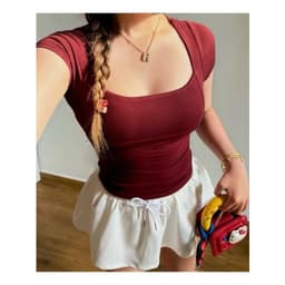 Áo Thun Nữ Cổ Vuông Dáng Ôm Bigsize Co Giãn 4 Chiều Mềm Mịn Tôn Dáng Mềm Mịn Thoáng Mát LIMO MS590 4