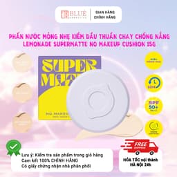 Phấn nước mỏng nhẹ kiềm dầu thuần chay chống nắng Lemonade SuperMatte No Makeup Cushion 15g 1