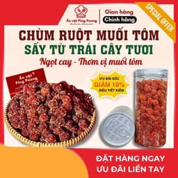Chùm Ruột Muối Tôm Ngào Ớt Hạt Nhào Đường Đặc Sản - Vị Chua Cay, Mặn Ngọt Truyền Thống 1