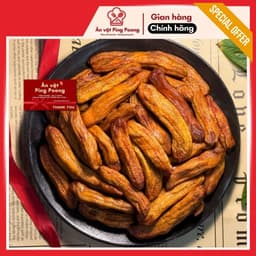 Mứt Chuối Nguyên Trái Sấy Dẻo Hộp 500G Vị Ngọt Nhâm Nhi Trà Tết, Chuối Sấy Khô, Trái Cây Sấy 4