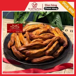 Mứt Chuối Nguyên Trái Sấy Dẻo Hộp 500G Vị Ngọt Nhâm Nhi Trà Tết, Chuối Sấy Khô, Trái Cây Sấy 5