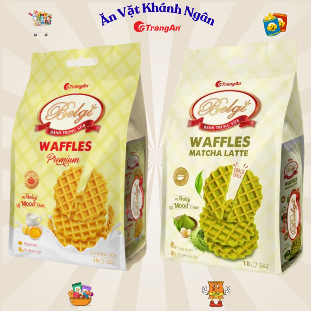 Bánh Belgi Trứng Sữa Giòn 230g Tràng An - HÀNG CHÍNH HÃNG