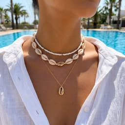 Bộ 3 Vòng Cổ Nữ Vỏ Sò Ốc Vintage Bohemian - Quà Tặng Vibe Ocean Charm, Set Handmade Độc Đáo, Tinh Tế Nhẹ Nhàng 5