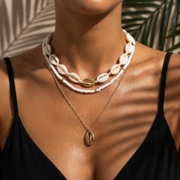 Bộ 3 Vòng Cổ Nữ Vỏ Sò Ốc Vintage Bohemian - Quà Tặng Vibe Ocean Charm, Set Handmade Độc Đáo, Tinh Tế Nhẹ Nhàng 3