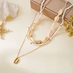 Bộ 3 Vòng Cổ Nữ Vỏ Sò Ốc Vintage Bohemian - Quà Tặng Vibe Ocean Charm, Set Handmade Độc Đáo, Tinh Tế Nhẹ Nhàng 7