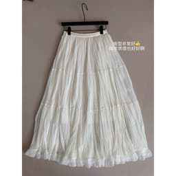 𝑨𝒏𝒏 𝑺𝒕𝒖𝒅𝒊𝒐 [Ảnh Thật - QCL1] Chân Váy Voan Tơ Bồng Nhăn 3 Lớp Dài 90cm Xòe Midi Nữ 3 Tầng Cạp Chun (9307) 2