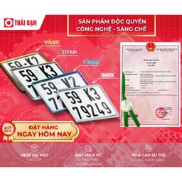 Khung Biển Số Xe Máy Cao Cấp - Tự Gắn - Thái Vạn 1