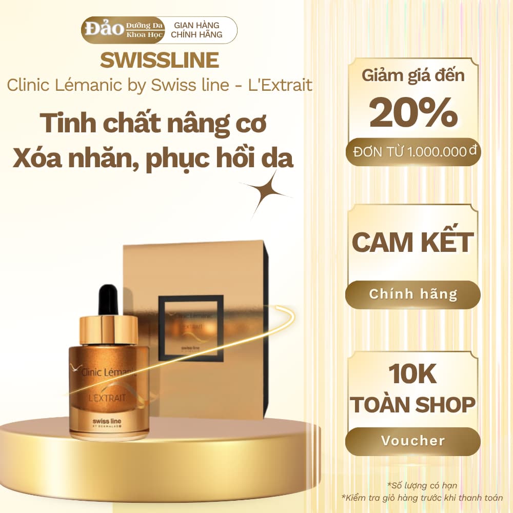 Tinh chất  Clinic Lémanic by Swissline L'Extrait 30ml nâng cơ săn chắc xóa nhăn phục hồi da lão hóa