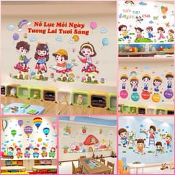 Decal Dán Tường Trang Trí Lớp Học,Trang Trí Phòng Cho Bé 1