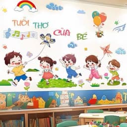 Decal Dán Tường Trang Trí Lớp Học,Trang Trí Phòng Cho Bé 4