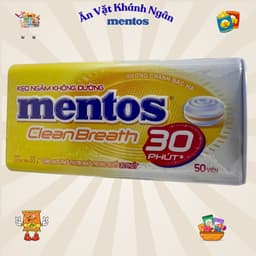 Kẹo Ngậm Mentos Clean Breath cho hơi thở thơm mát trong suốt 30 phút (Hộp Thiếc) - HÀNG CHÍNH HÃNG 7