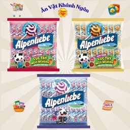 Kẹo mút Alpenliebe hương sữa Dâu, Caramel, Kem Quả Mọng - HÀNG CHÍNH HÃNG 2