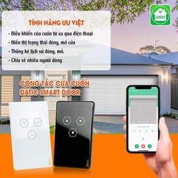 Công tắc cửa cuốn WiFi Hunonic Datic & Doors điều khiển từ xa qua app, báo trạng thái đóng mở 8